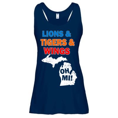 Lions Tigers Wings Oh MI Ladies Essential Flowy Tank