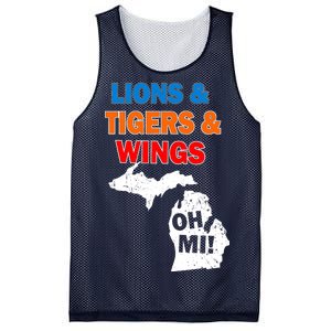 Lions Tigers Wings Oh MI Mesh Reversible Basketball Jersey Tank