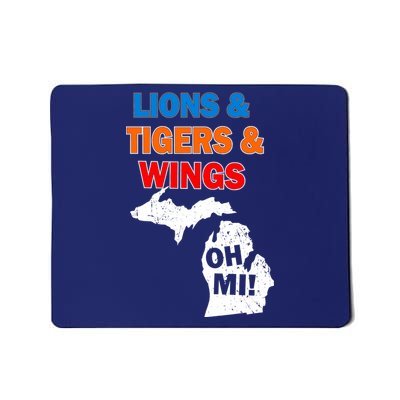 Lions Tigers Wings Oh MI Mousepad