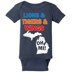 Lions Tigers Wings Oh MI Baby Bodysuit