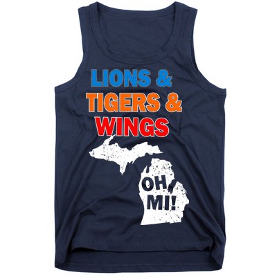 Lions Tigers Wings Oh MI Tank Top