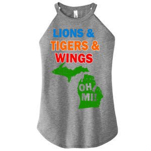 Lions Tigers Wings Oh MI Women's Perfect Tri Rocker Tank