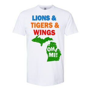 Lions Tigers Wings Oh MI Softstyle® CVC T-Shirt