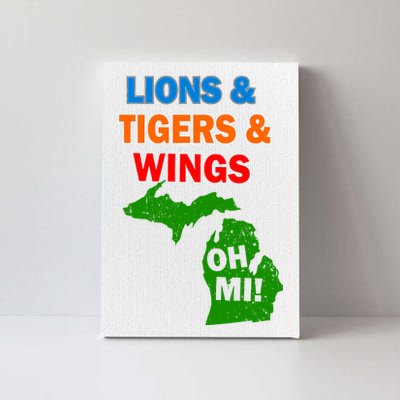 Lions Tigers Wings Oh MI Canvas