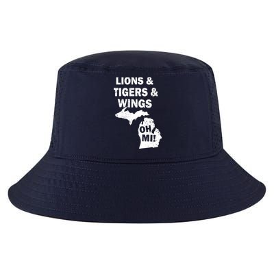 Lions Tigers Wings Oh MI Vintage Cool Comfort Performance Bucket Hat