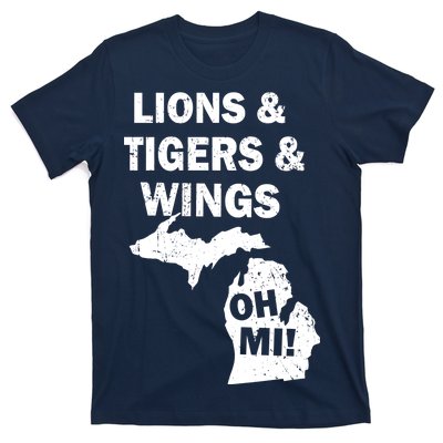 Lions Tigers Wings Oh MI Vintage T-Shirt