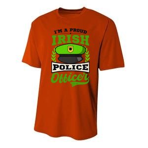 Lucky Irish Police Officer Design St Patricks Police Gift Performance Sprint T-Shirt