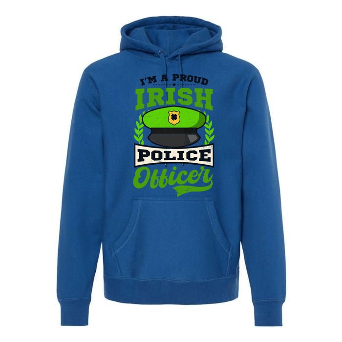 Lucky Irish Police Officer Design St Patricks Police Gift Premium Hoodie