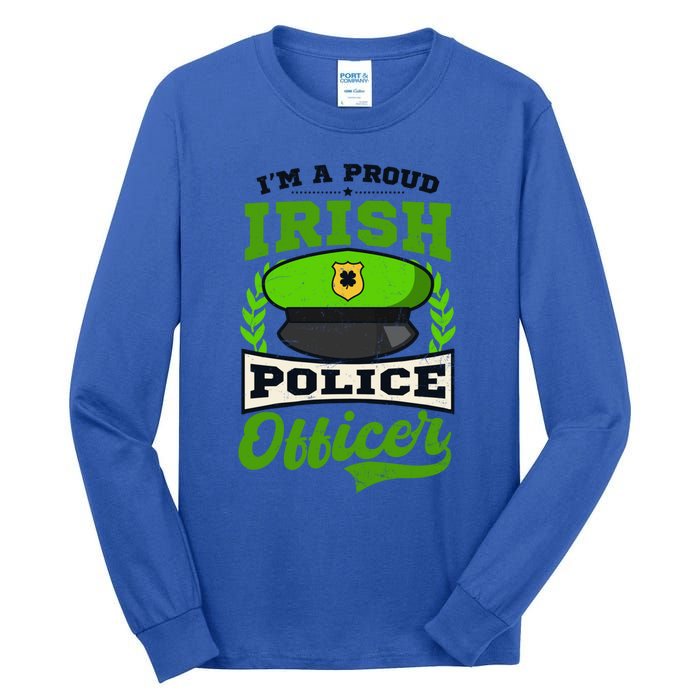 Lucky Irish Police Officer Design St Patricks Police Gift Tall Long Sleeve T-Shirt