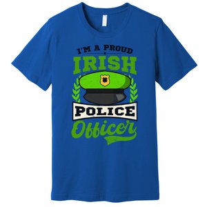 Lucky Irish Police Officer Design St Patricks Police Gift Premium T-Shirt