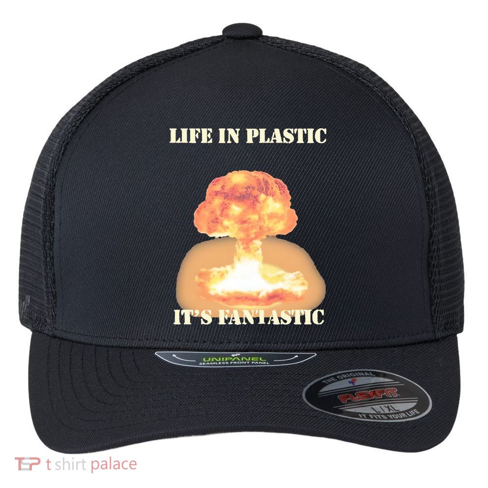 Life In Plastic Oppenheimer Flexfit Unipanel Trucker Cap