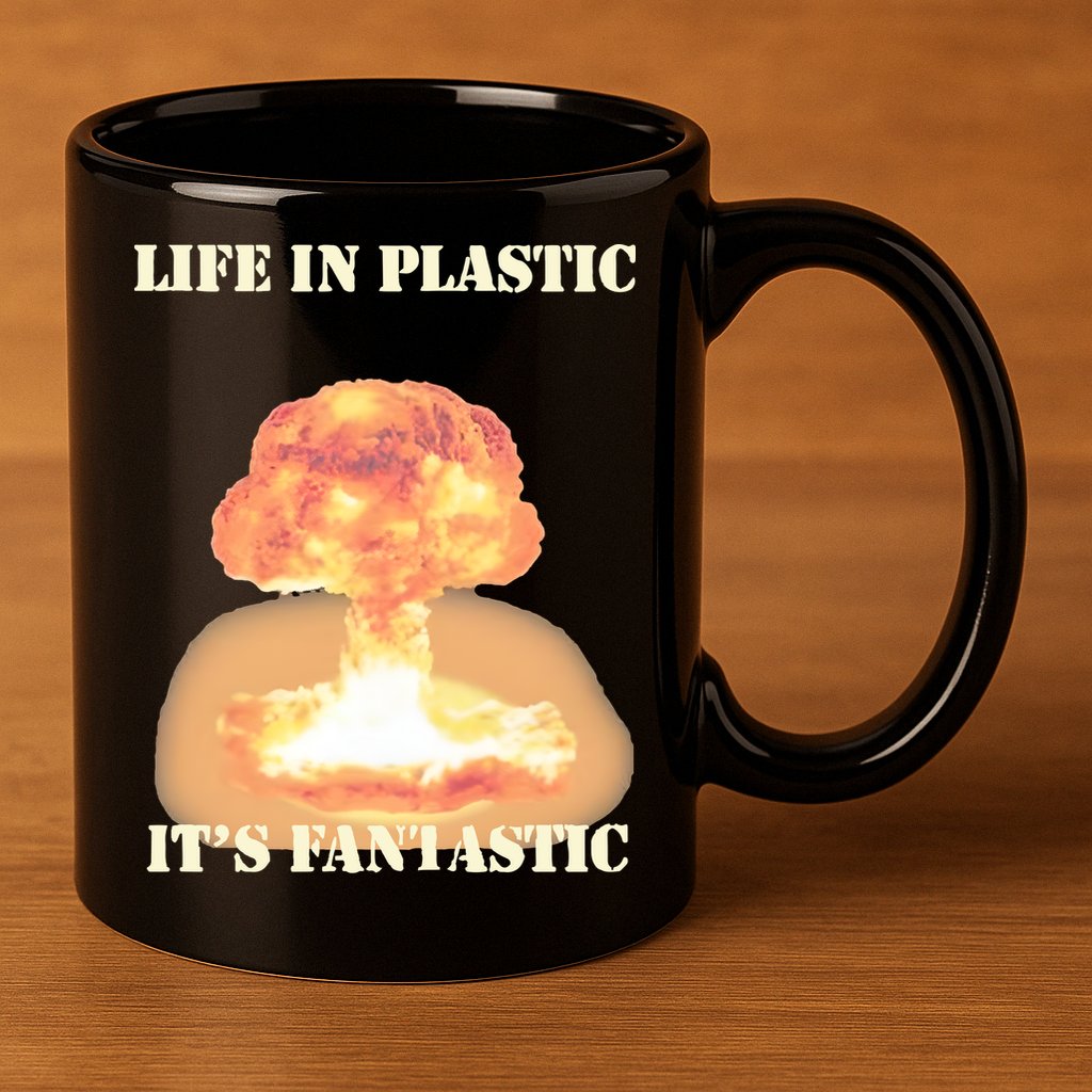 Life In Plastic Oppenheimer 11oz C Handle Ceramic Mug