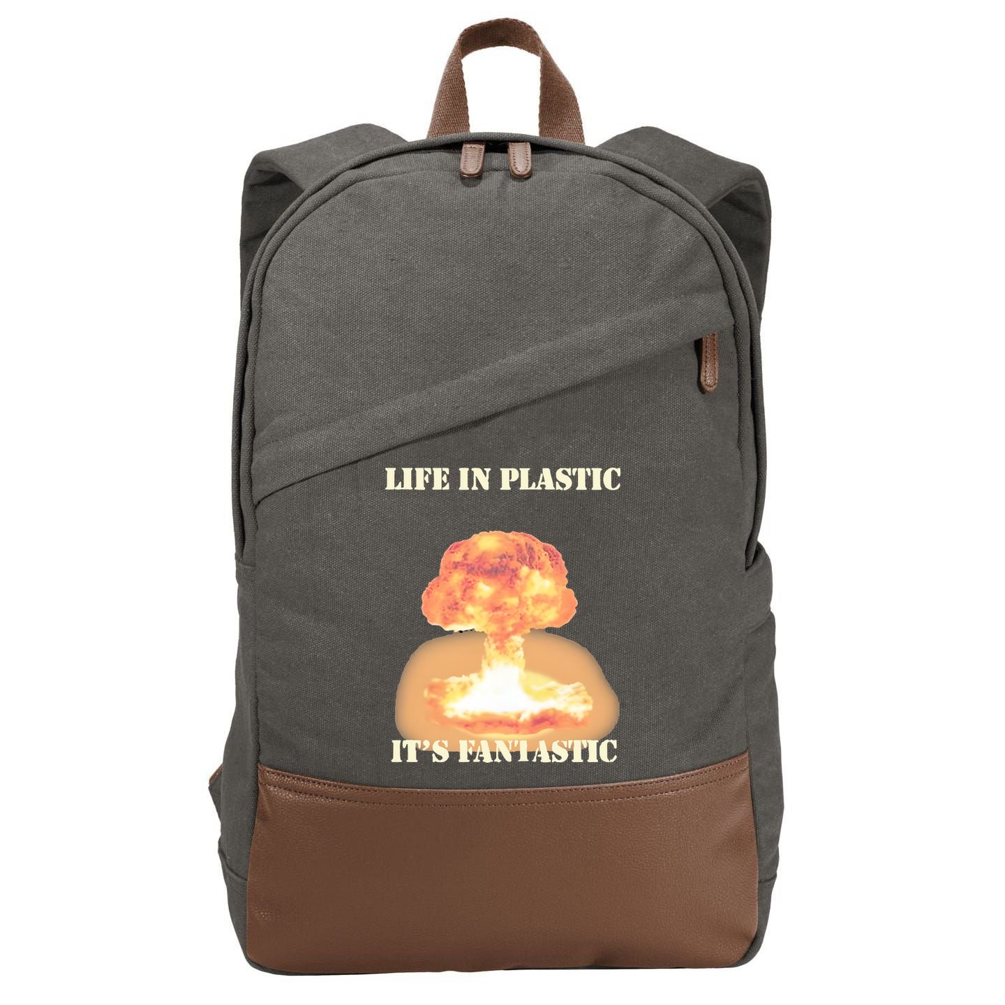 Life In Plastic Oppenheimer Cotton Canvas Backpack