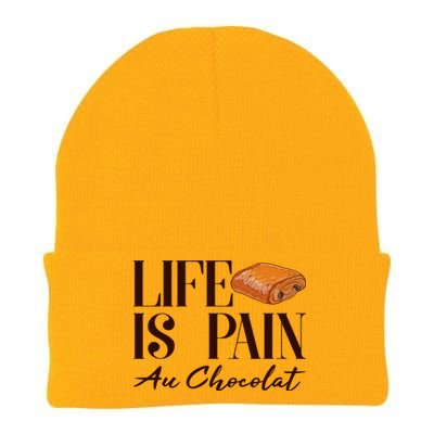 Life Is Pain Au Chocolat Knit Cap Winter Beanie