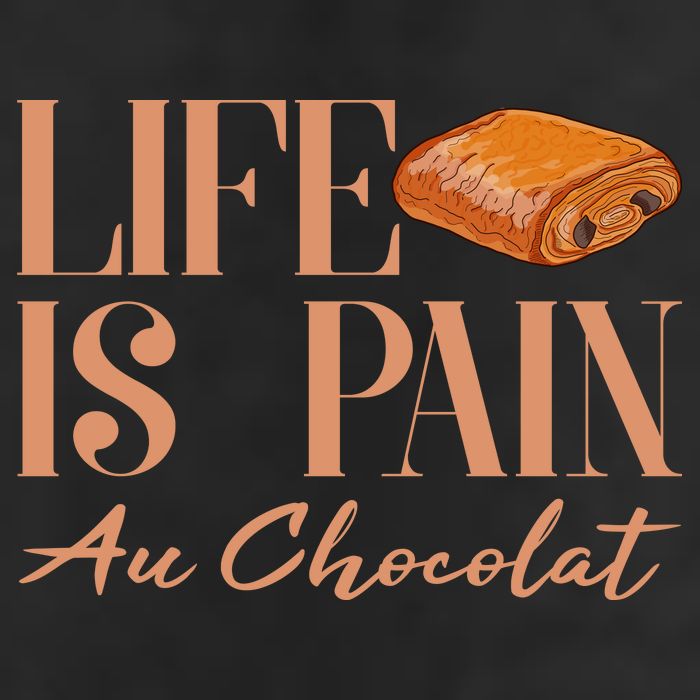 Life Is Pain Au Chocolat 7 Panel Mesh Trucker Snapback Hat