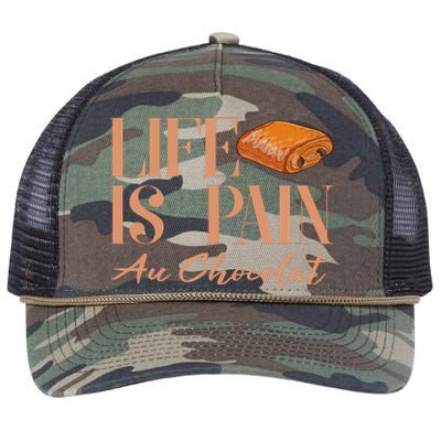 Life Is Pain Au Chocolat Retro Rope Trucker Hat Cap