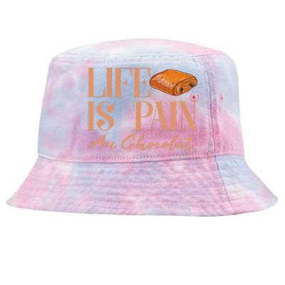 Life Is Pain Au Chocolat Tie-Dyed Bucket Hat