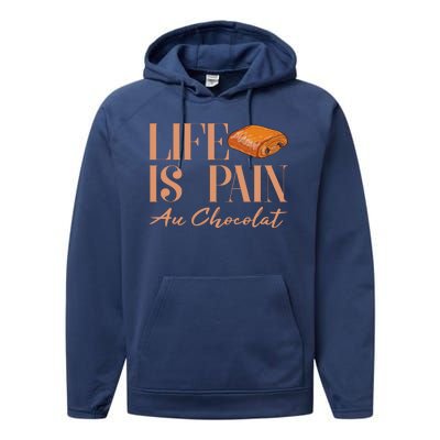 Life Is Pain Au Chocolat Performance Fleece Hoodie