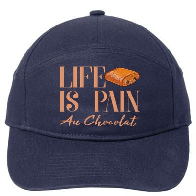 Life Is Pain Au Chocolat 7-Panel Snapback Hat