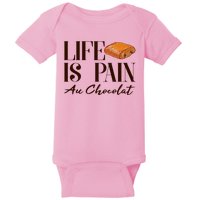 Life Is Pain Au Chocolat Baby Bodysuit