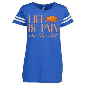 Life Is Pain Au Chocolat Enza Ladies Jersey Football T-Shirt