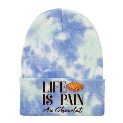 Life Is Pain Au Chocolat Tie Dye 12in Knit Beanie