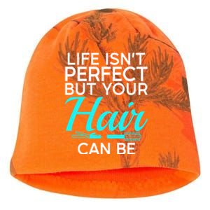 Life Isnt Perfect But Your Hair Can Be Barber Hair Stylist Gift Kati - Camo Knit Beanie