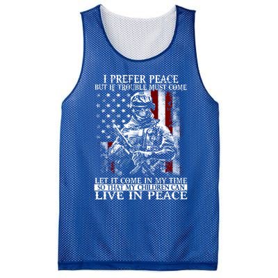 Live In Peace Veteran Soldier Warrior Military America Flag Great Gift Mesh Reversible Basketball Jersey Tank