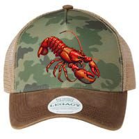 Lobster In Pixel Form Legacy Tie Dye Trucker Hat
