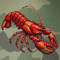 Lobster In Pixel Form Legacy Tie Dye Trucker Hat