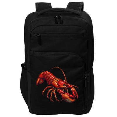 Lobster In Pixel Form Impact Tech Backpack