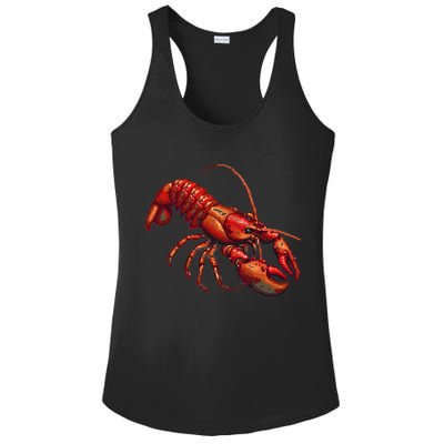 Lobster In Pixel Form Ladies PosiCharge Competitor Racerback Tank
