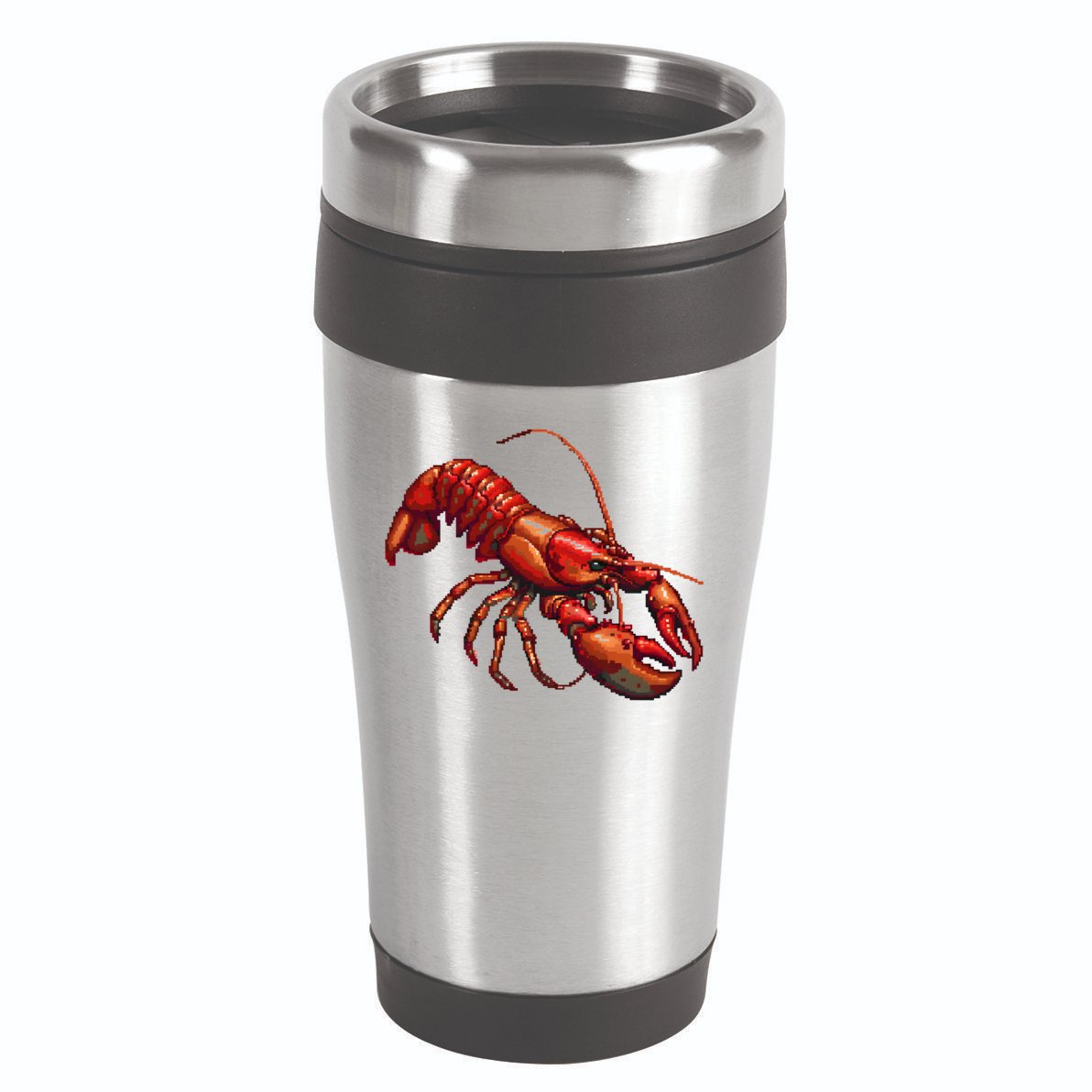 Lobster In Pixel Form 16oz Travel Tumbler
