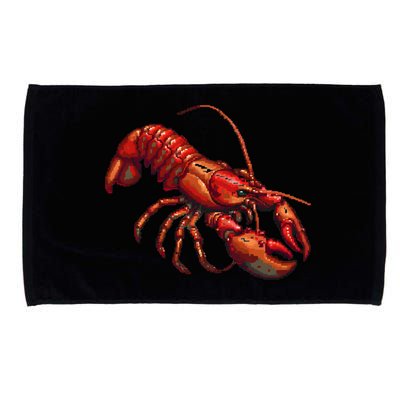 Lobster In Pixel Form Microfiber Hand Towel