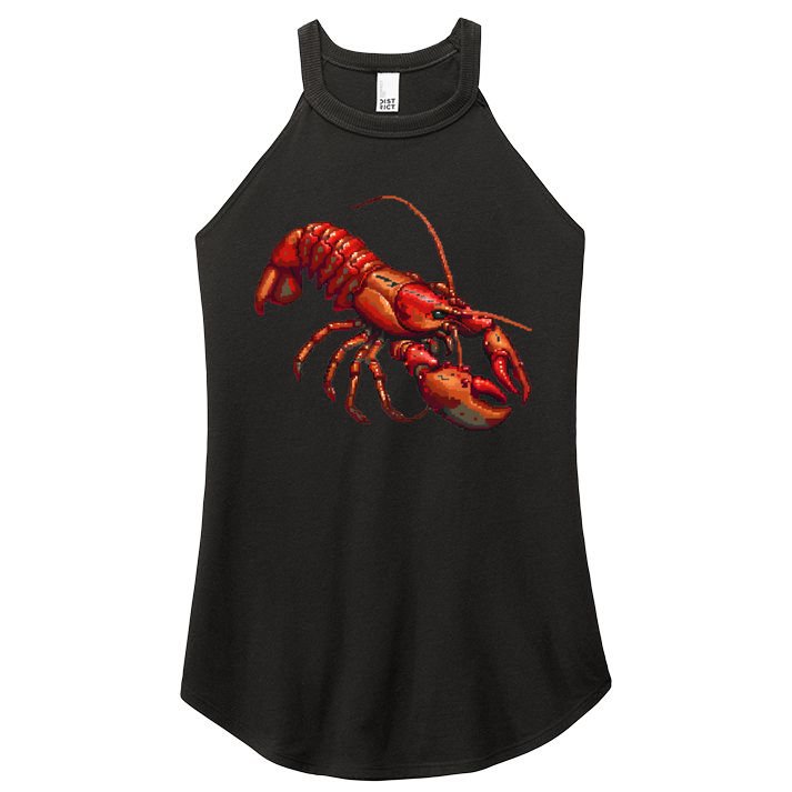 Lobster In Pixel Form Women's Perfect Tri Rocker Tank
