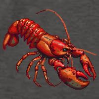 Lobster In Pixel Form Vector Backpack