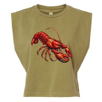 Lobster In Pixel Form Garment-Dyed Women's Muscle Tee