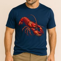 Lobster In Pixel Form Performance Shirt