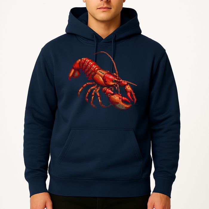 Lobster In Pixel Form Hoodie