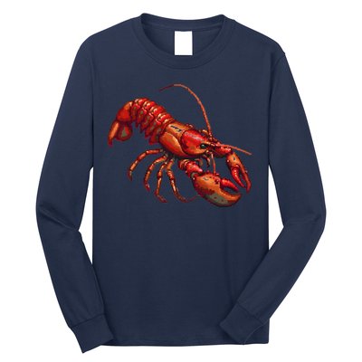 Lobster In Pixel Form Long Sleeve Shirt