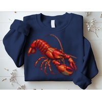 Lobster In Pixel Form Sweatshirt