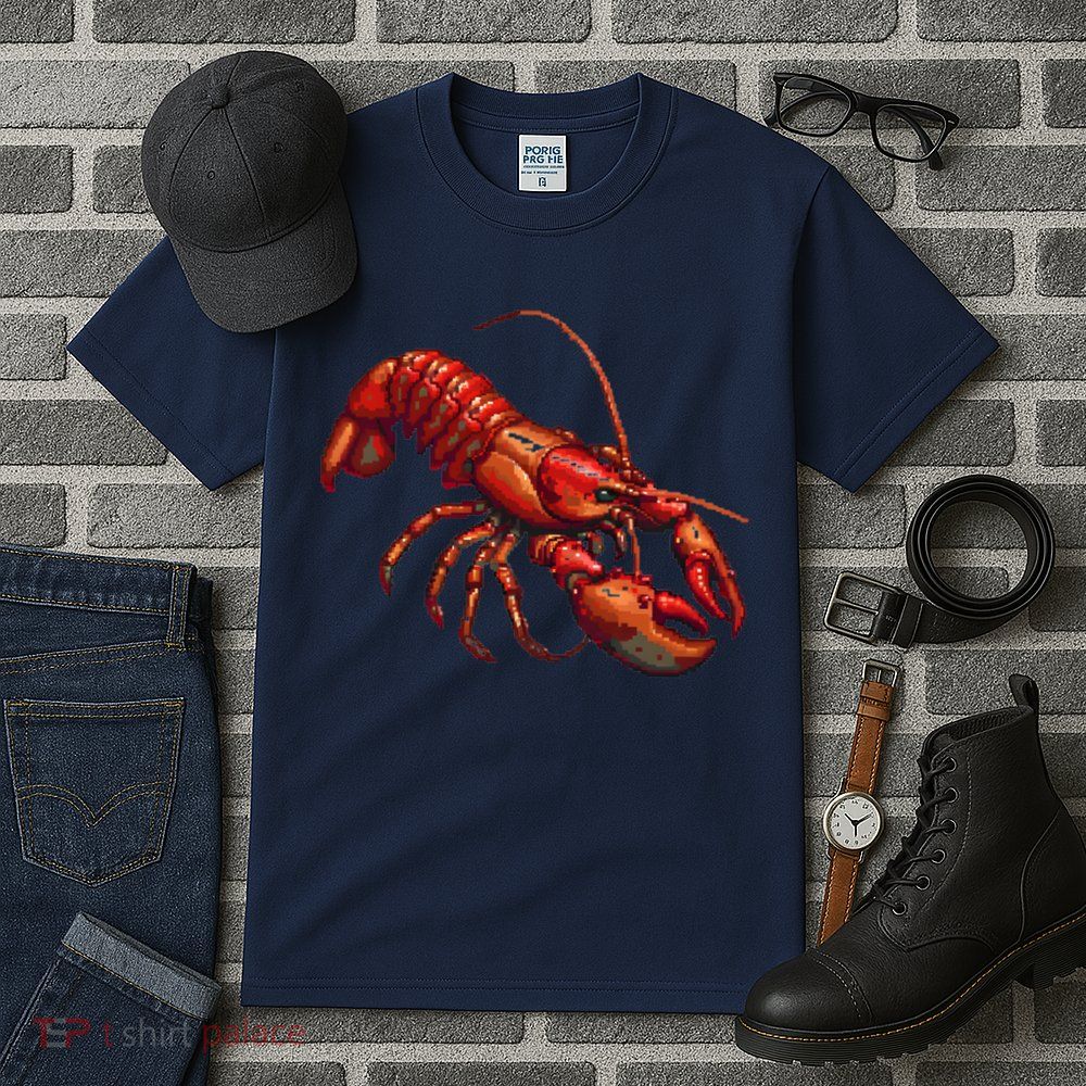 Lobster In Pixel Form Tall T-Shirt