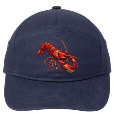 Lobster In Pixel Form 7-Panel Snapback Hat