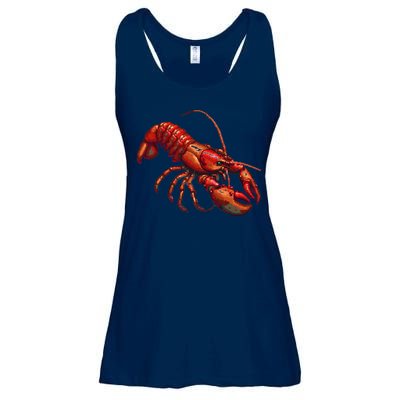 Lobster In Pixel Form Ladies Essential Flowy Tank