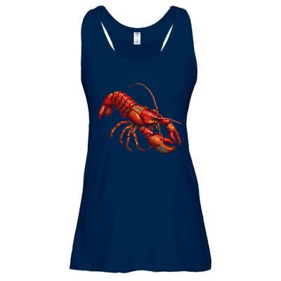 Lobster In Pixel Form Ladies Essential Flowy Tank