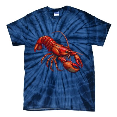 Lobster In Pixel Form Tie-Dye T-Shirt