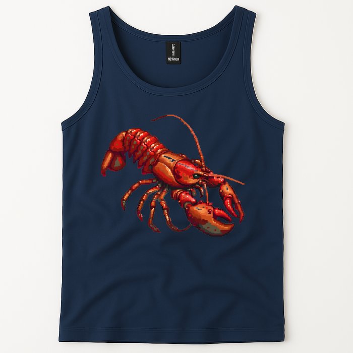 Lobster In Pixel Form Tank Top