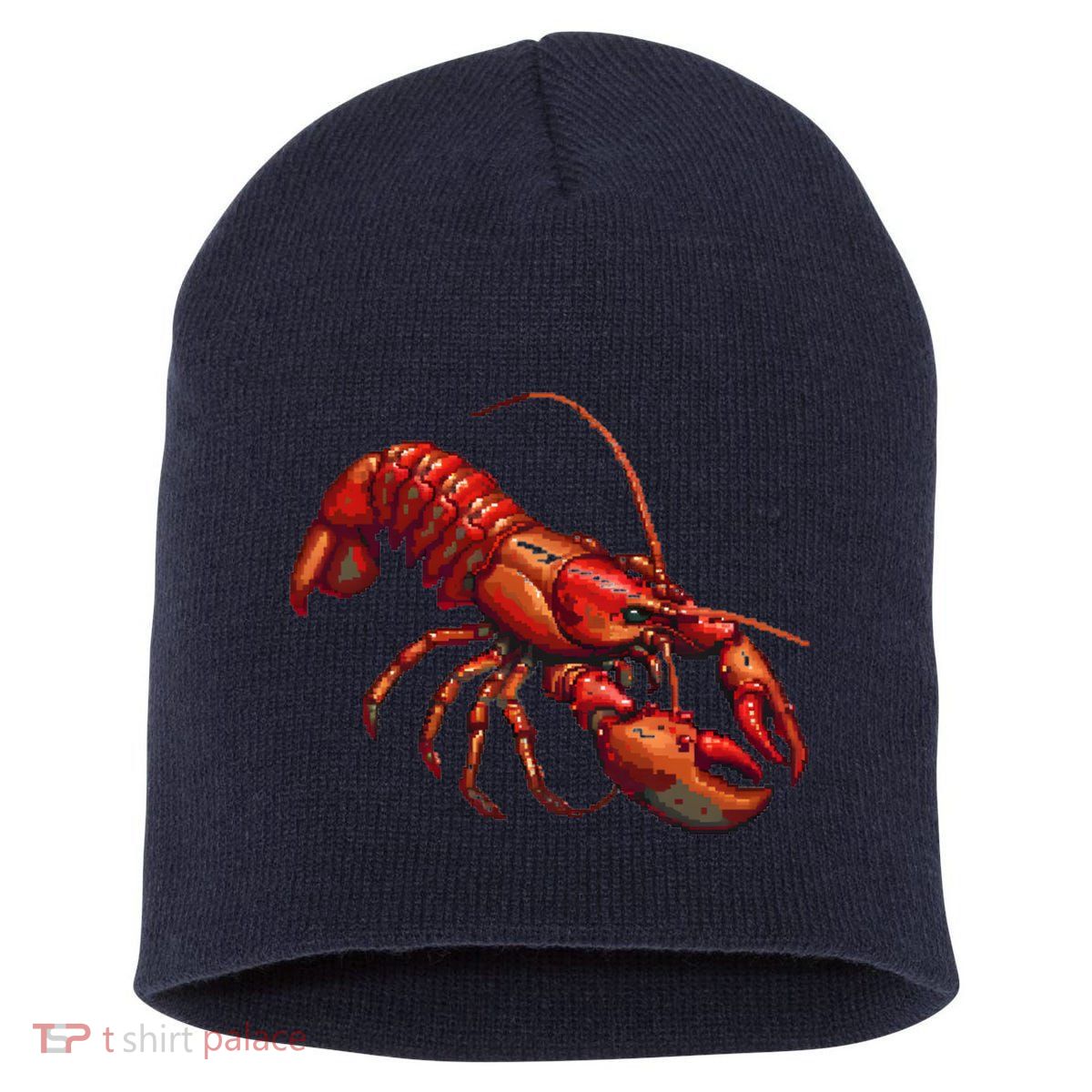 Lobster In Pixel Form Short Acrylic Beanie