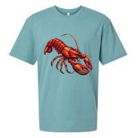 Lobster In Pixel Form Sueded Cloud Jersey T-Shirt
