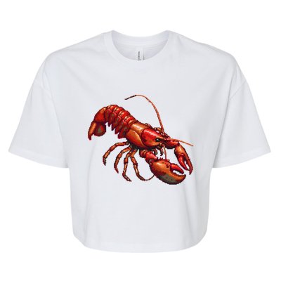 Lobster In Pixel Form Bella+Canvas Jersey Crop Tee